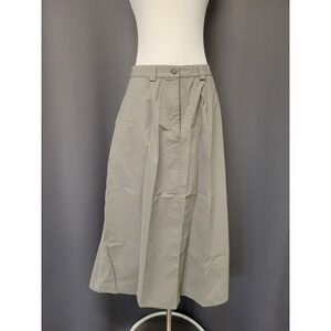 Tilley Endurables Different Drummer Maxi Skirt Gray Khaki Utility Travel Size 12